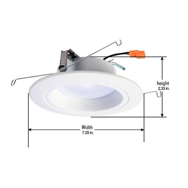 5 & 6 HALO RL560WH9935R RL Integrated LED Recessed Retrofit Downlight Trim 90 CRI White 3500K 900 Lumens