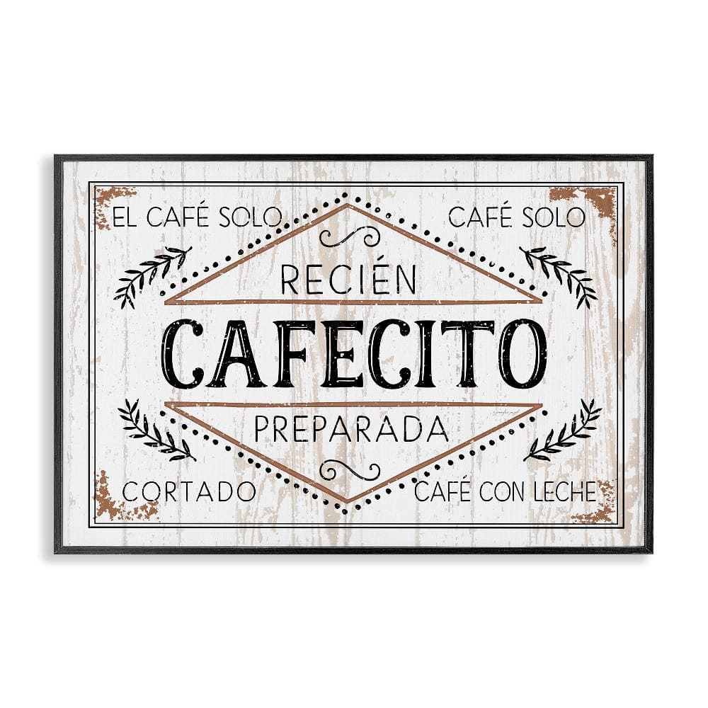 Cafe Coffee Shop by Kim Allen Black Framed Food Giclee Art Print 16 in. x 24 in. price history on PriceWatchPro