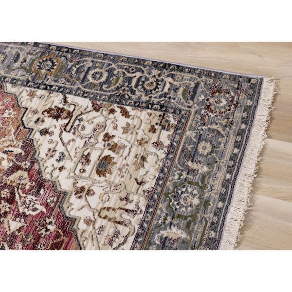 Solvyn Collections 5 ft. x 8 ft. Pink Elegant Indoor Area Rug