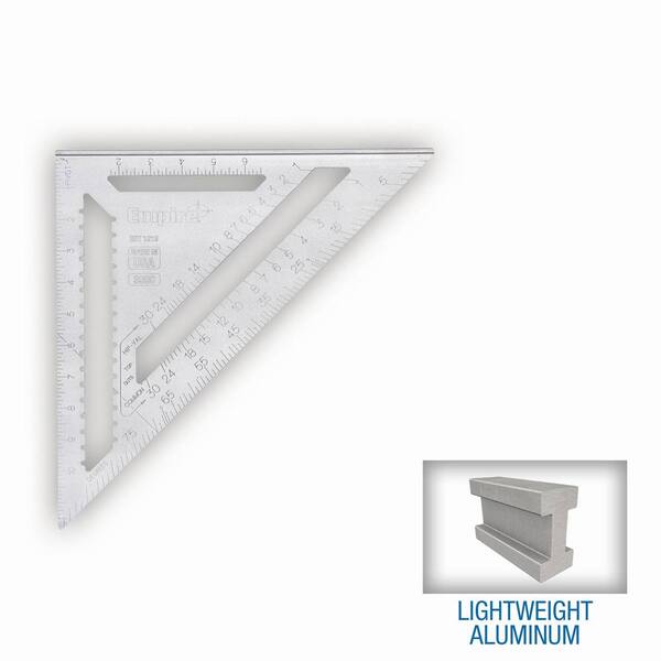 Milwaukee MLSQ040 4-1/2” Trim Square – Compact Aluminum Scribing Tool, Red, Made In USA