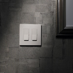 Claro 2-Gang Wall Plate, Stainless Steel