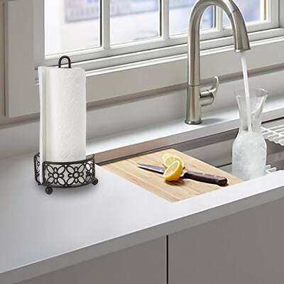 Metal Paper Towel Holders Countertop Storage The Home Depot