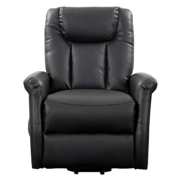 CorLiving Arlington Black Leather Gel Power Lift and Rise Recliner