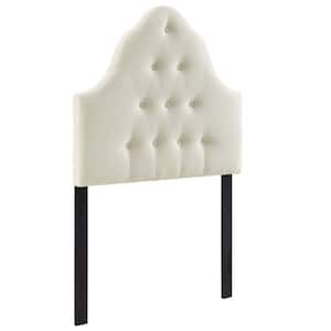 Sovereign Ivory Twin Upholstered Fabric Headboard