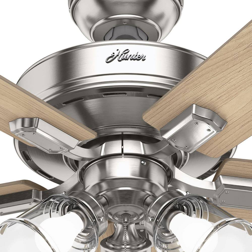 Crestfield 60" Brushed Nickel Ceiling Fan with LED Light and Reversible Blades