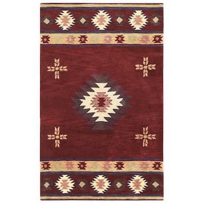 Ryder Burdy 3 Ft X 5 Native, Tribal Area Rugs Wool