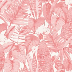 Dacre Pink Floral Paper Peelable Roll (Covers 56.4 sq. ft.) 2900-42555 -  The Home Depot