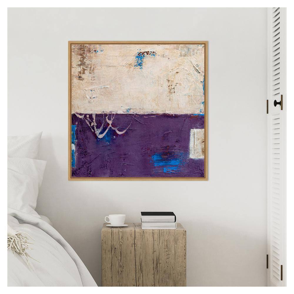 Erin Ashley Orchids Flirt Abstract Canvas Print with Maple Frame