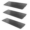 Pyle Car/Truck Curb Ramps Driveway Rubber Threshold Car Curb-Side Bridges (3-Piece) PCRBDR23