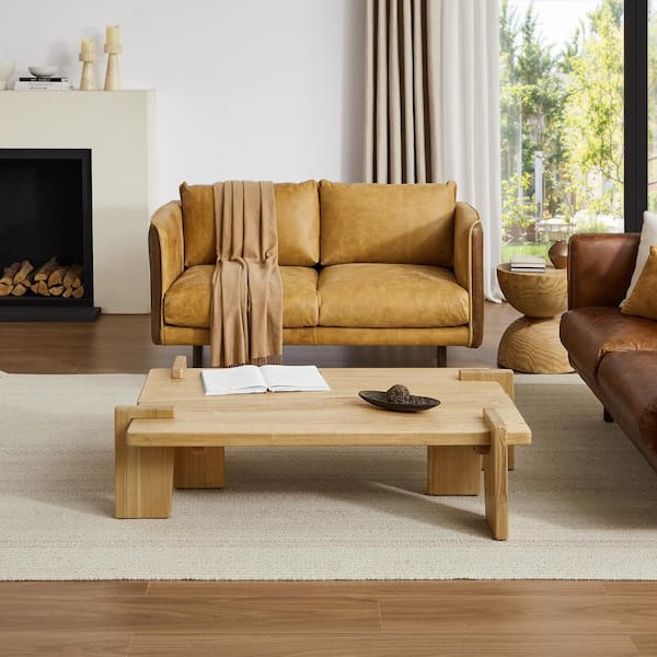 Art Leon Chic 49.6 in. Natural Wood Color Rectangle Solid Wood