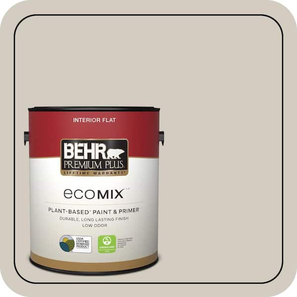 1 gal. #N320-2 Toasty Gray Flat EcoMix Plant-Based Interior Paint & Primer
