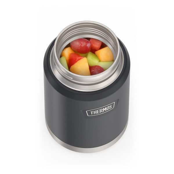 Thermos 24 oz. Granite Black Stainless Steel Food Jar with Spoon
