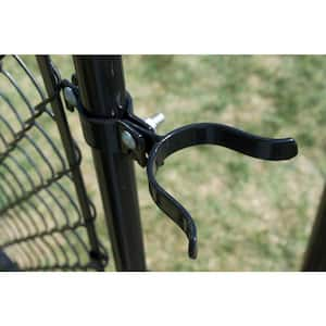 Black Coated Fork Latch fits 2-3/8 in. Post