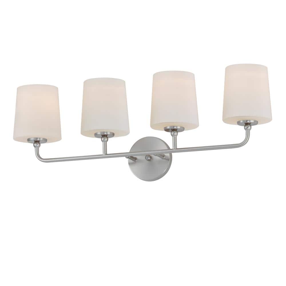 Bristol 28. 5 in. 4-Light Satin Nickel Bath Vanity Light price history on PriceWatchPro