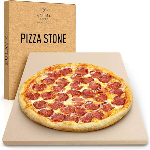 Zulay Kitchen 15 x 12 in Large Pizza Baking Stone For Oven And Grill Z