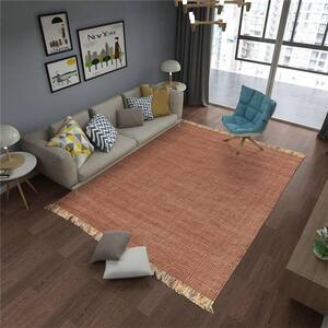 5'x8' Blush Pink Hand Woven Classic Jute Area Rug