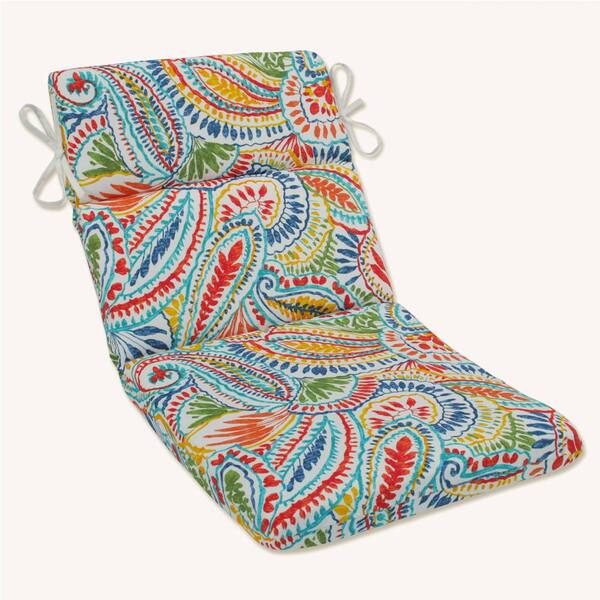 Pillow Perfect Paisley Blue/Multi Ummi Rectangular Outdoor Seat Cushion