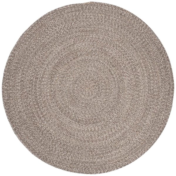 SAFAVIEH Braided Collection Area Rug - 6' Round, Light Grey, Handmade  Country Cottage Reversible Cotton, Ideal for High Traffic Areas in Living  Room