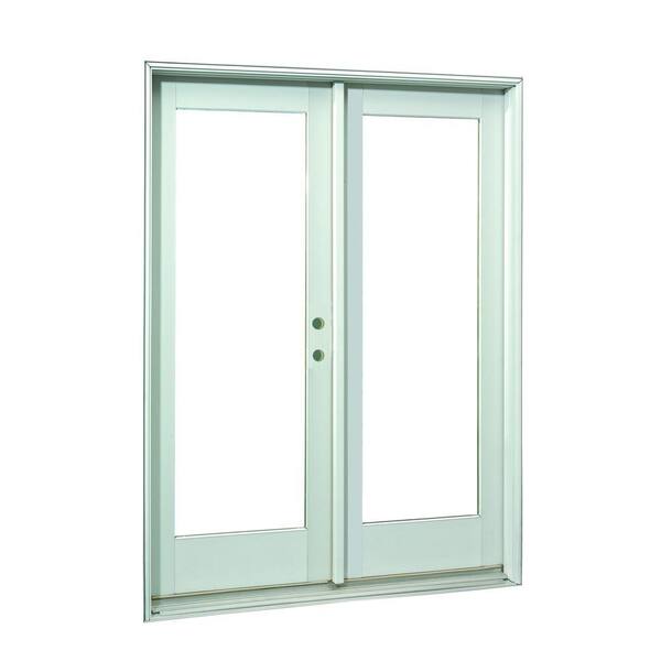 Ashworth 72 in. x 80 in.White Full Lite Prehung Right-Hand Inswing Patio Door
