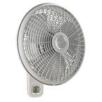 Lasko 16 in. 3-Speed Oscillating Wall Mount Fan with Remote Control M16950  - The Home Depot