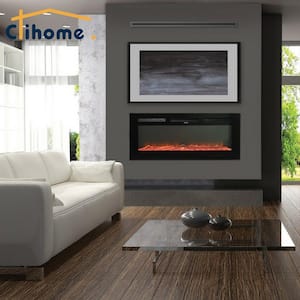 36 in. Classic Built-in or Wall-Mounted Direct Vent Electric Fireplace Insert