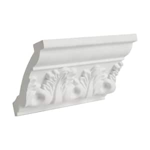 3-1/8 in. x 3-5/8 in. x 6 in. Long Acanthus Polyurethane Crown Moulding Sample