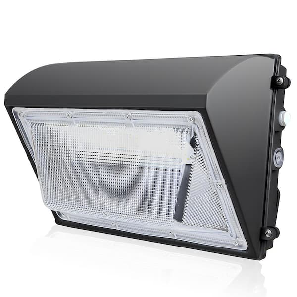 WYZM 800-Watt Equivalent Integrated Bronze LED Outdoor Wall Pack Light 16000 Lumens 5000K White with Photocell Sensor