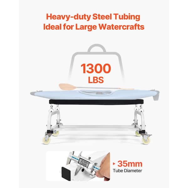 Watercraft PWC Dolly, 1300 lbs. Load Capacity, Jet Ski Stand PWC Cart for Moving Watercraft, Adjustable Bunks