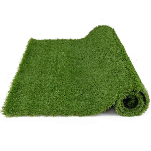 5 ft. x 8 ft. Green Artificial Grass Turf with Drainage Holes Nonslip Bottom 60 OZ Heavy