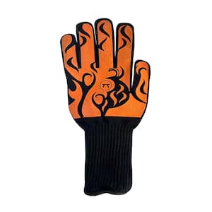 Orange Flames Grilling Glove L/XL