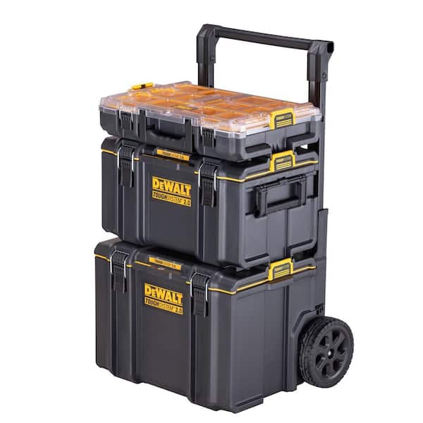 DeWalt TOUGHSYSTEM 2.0 24 in. Mobile Tool Box, 22 in. Large Tool Box and 10-Compartment Deep Small Parts Organizer