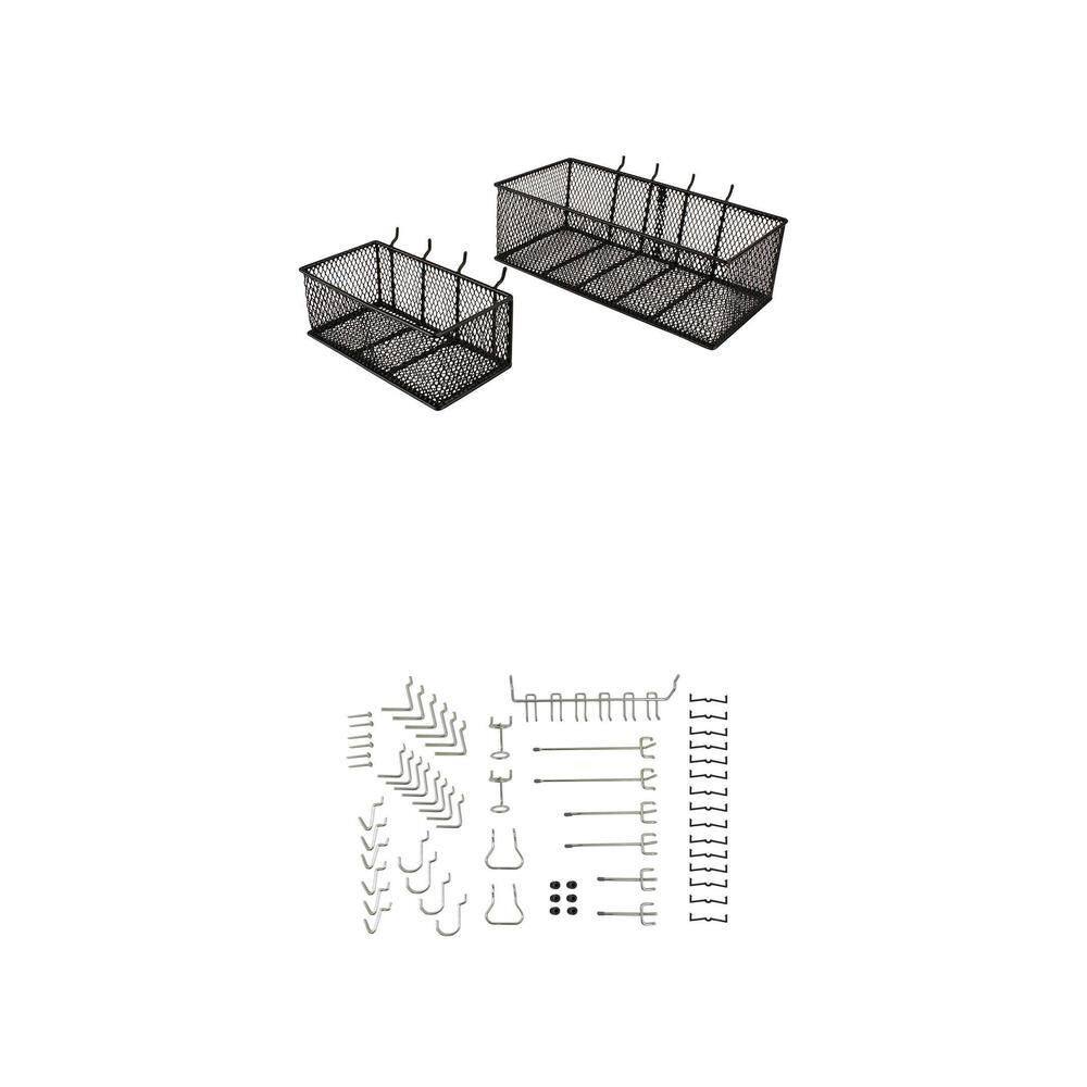 thumbnail image 2 of ProCraft 4 Inch Locking Black Plastic Pegboard Peg Hooks – 20 Pack With 2 Keys 2 of 6