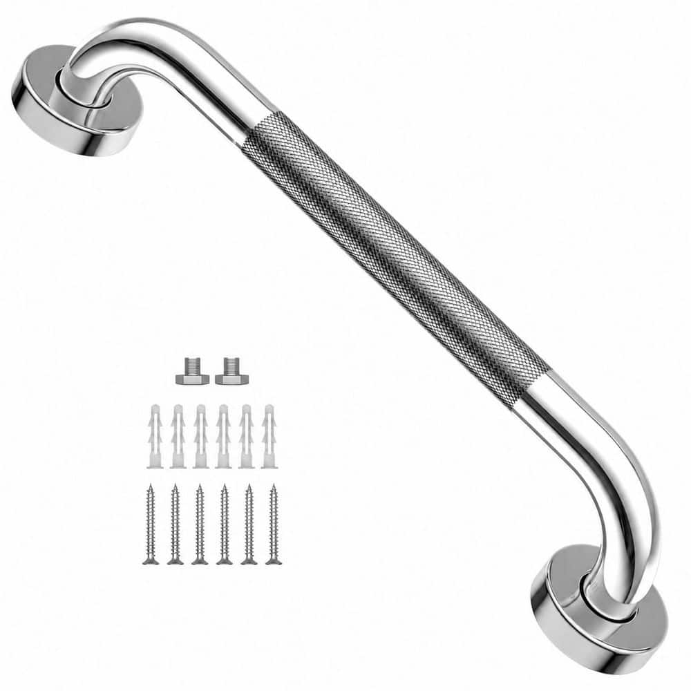 16 in Anti-Slip Chrome Stainless Steel Shower Grab Bar with Textured Grip, Supports Up to 500 lbs for Bathroom Safety price history on PriceWatchPro