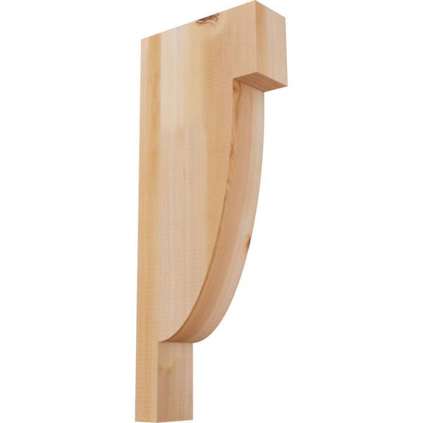 Ekena Millwork 3-1/2 in. x 10 in. x 26 in. Western Red Cedar Alpine Smooth Corbel