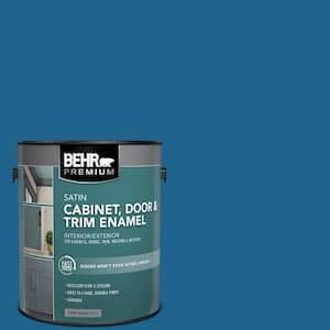 1 gal. #MQ5-57 Traditional Blue Satin Enamel Interior/Exterior Cabinet, Door & Trim Paint