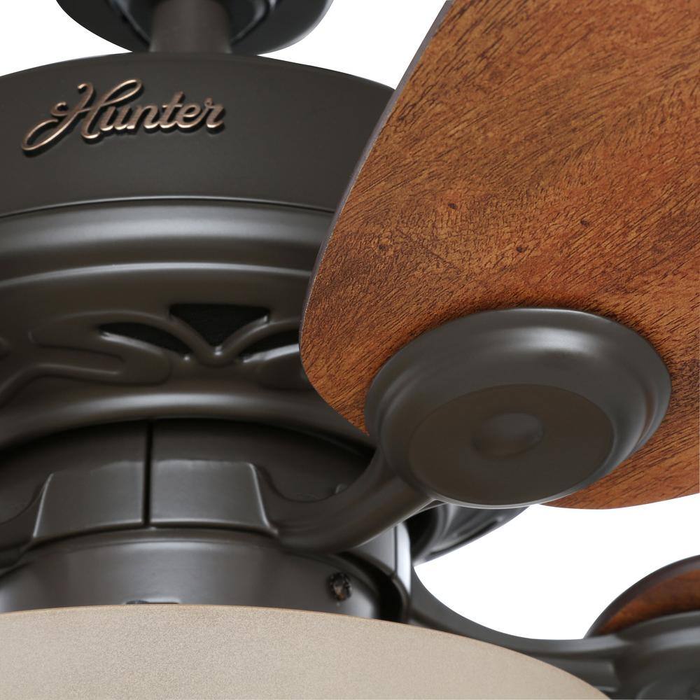 WhisperWind 34" New Bronze Ceiling Fan with Walnut Blades and LED Lights