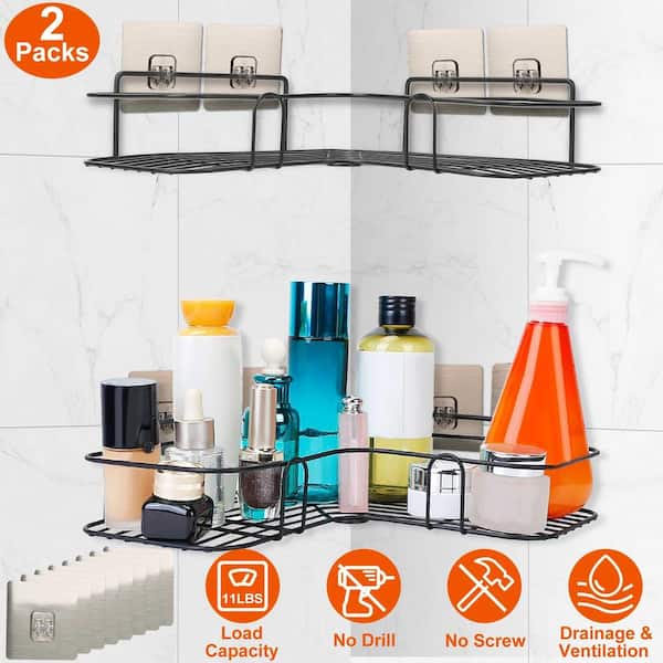  24 Pcs Shower Caddy Adhesive Sticker Clear Sticky Replacement  Hook for Corner Shower Caddy Adhesive Replacement Shower Adhesive Strips  for Rack Storage Organizer Hanging Bathroom Shelf Basket, 3 Style : Home