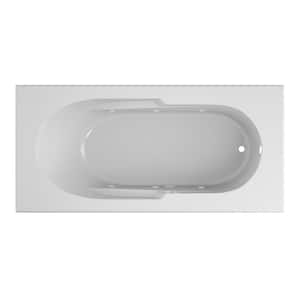 Signature 72 in. x 36 in. Rectangular Whirlpool Bathtub with Right Drain in White with Heater