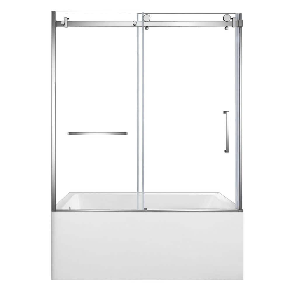 60 in. x 32 in. Acrylic Rectangular Alcove Soaking Bathtub with Left Drain in White/Polished Chrome price history on PriceWatchPro