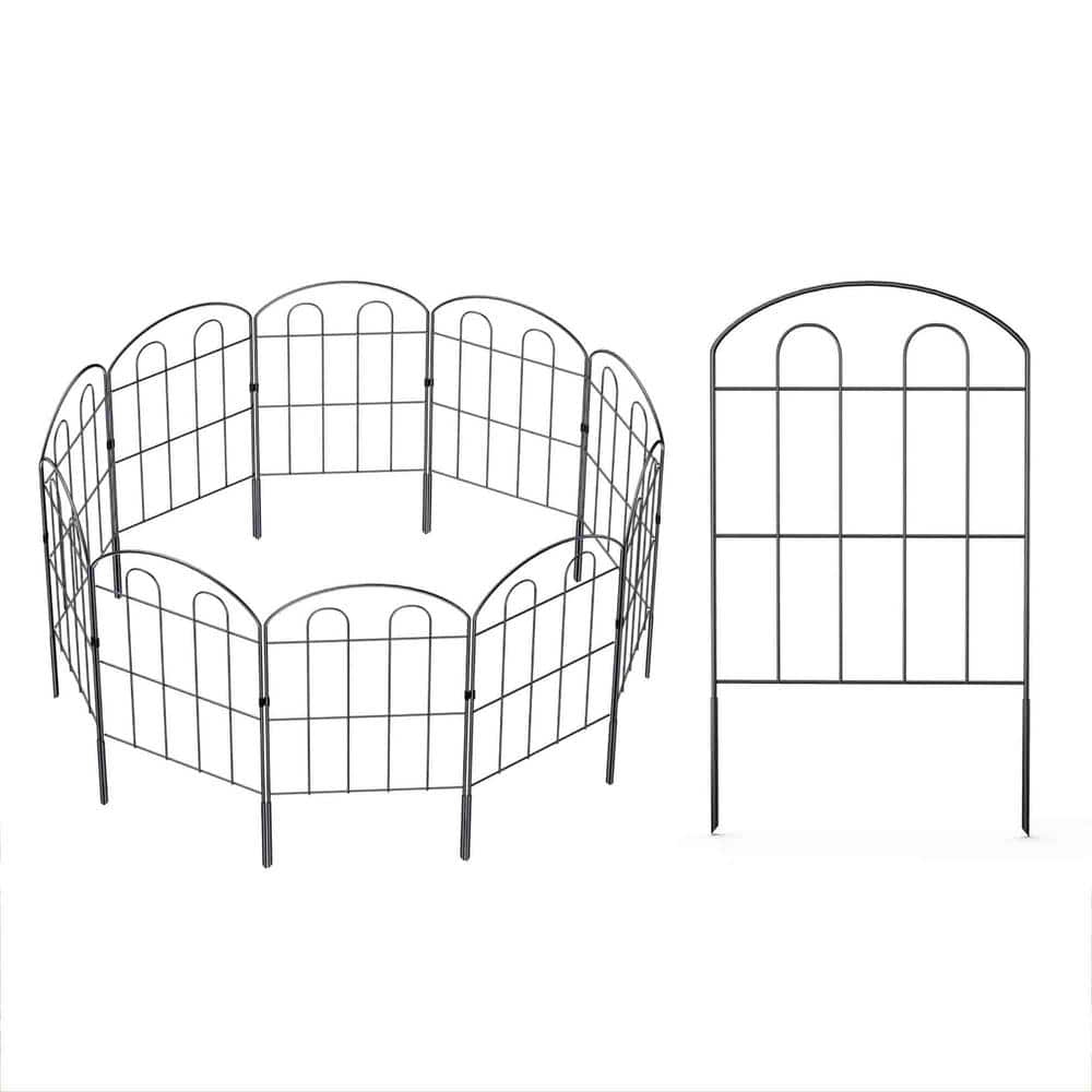 24 in. Metal Garden Fence, 28 Pack