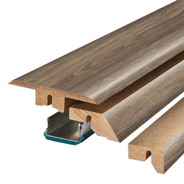Pergo Southern Grey Oak 3/4 in. Thick x 2-1/8 in. Wide x 78-3/4 in. Length Laminate 4-in-1 Molding