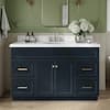 ARIEL Hamlet 55 in. W x 22 in. D x 36 in. H Freestanding Bath Vanity in ...