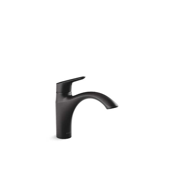 KOHLER Rival Single-Handle Standard Kitchen Sink Faucet in Matte Black
