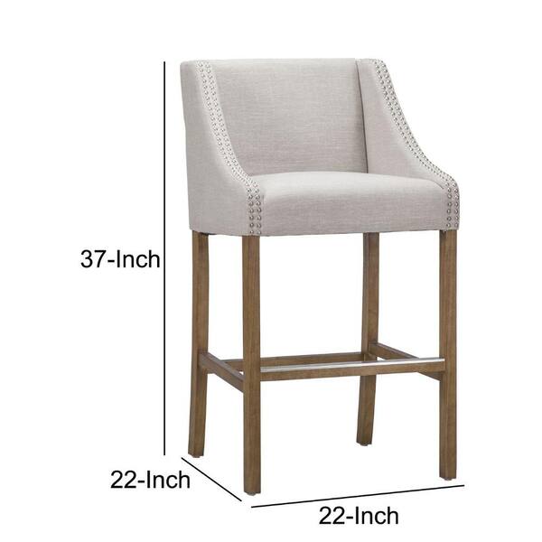 Fabric Counter Height Stool, What Height Stool For 37 Inch Counter