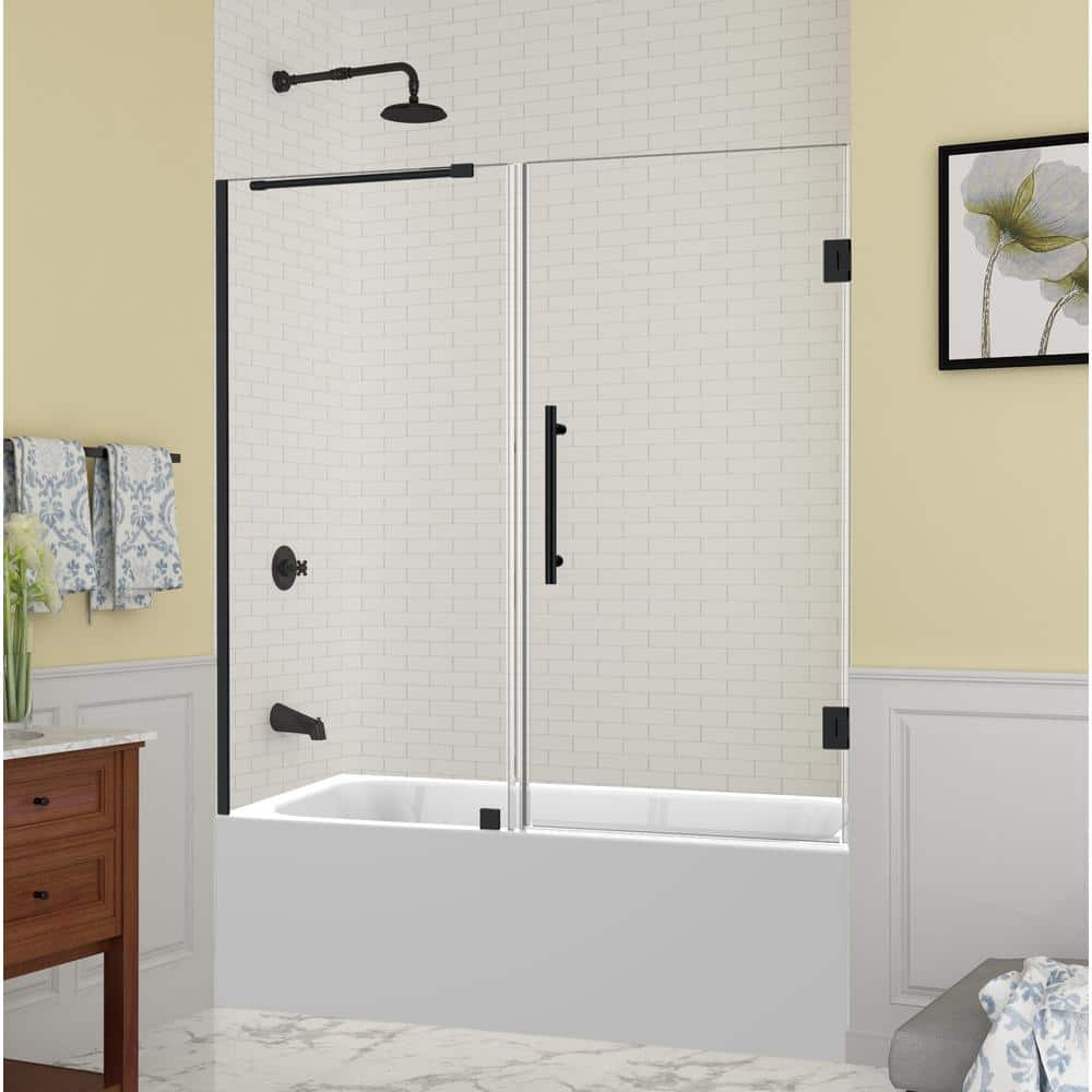 Belmore 60'' x 60'' Frameless Clear Tempered Glass Tub Door