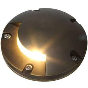 Bronze Hardwired Weather Resistant Well Light with LED Light Bulb and Mono Directional Cover