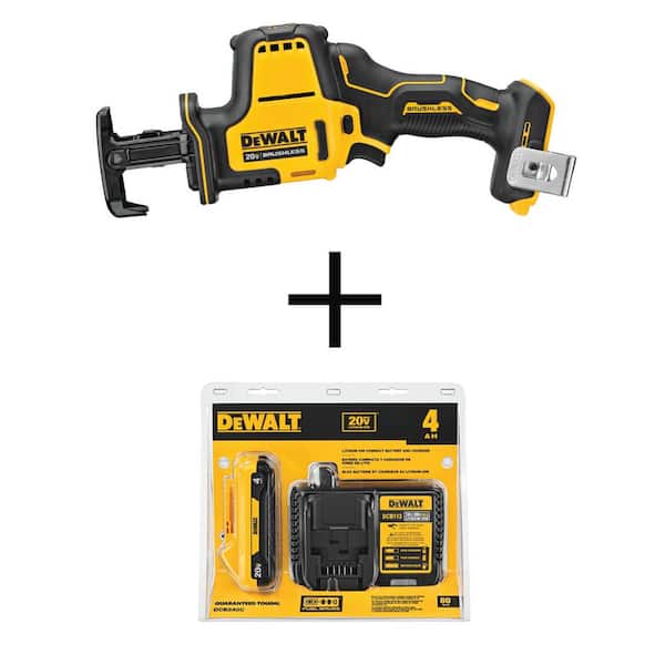 DEWALT 20V MAX XR Cordless Brushless Compact Reciprocating Saw and (1) 20V  6.0Ah Battery DCS367BwDCB206 - The Home Depot