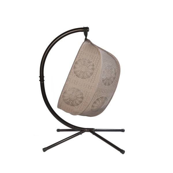 FlowerHouse 5.5 ft. Free Standing Hanging Cushion Egg Chair