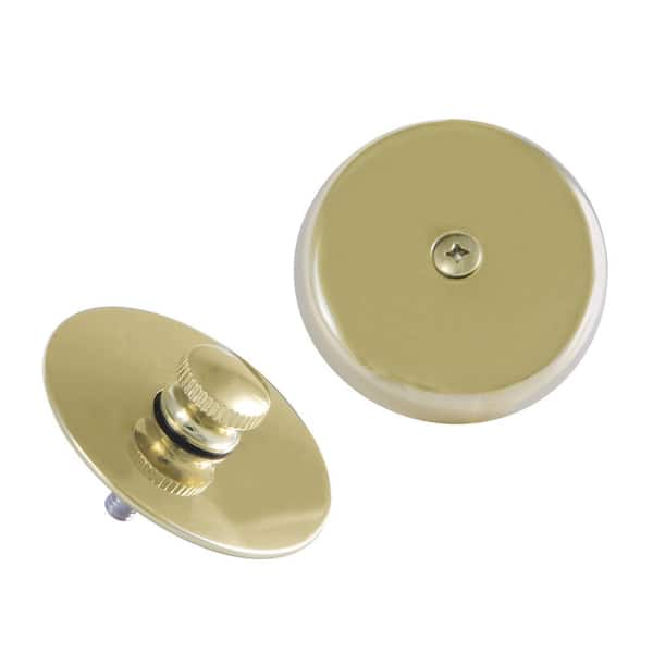 Kingston Brass Trimscape Tub Drain Stopper with Overflow Plate Replacement Trim Kit, Polished Brass