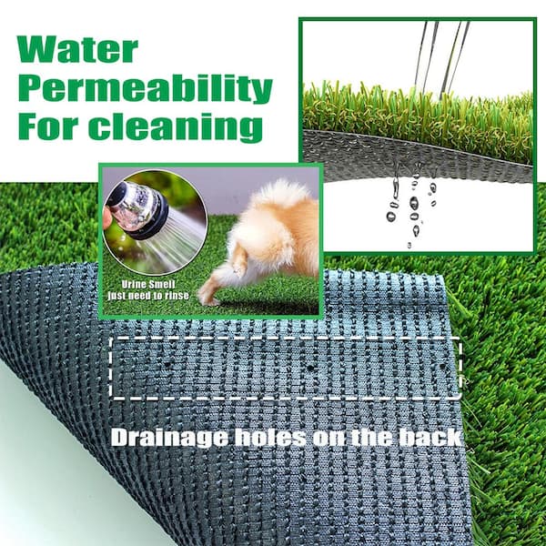 LITA Natural Thick Realistic Deluxe 13 ft. W x Cut to Length Green Artificial Grass Turf